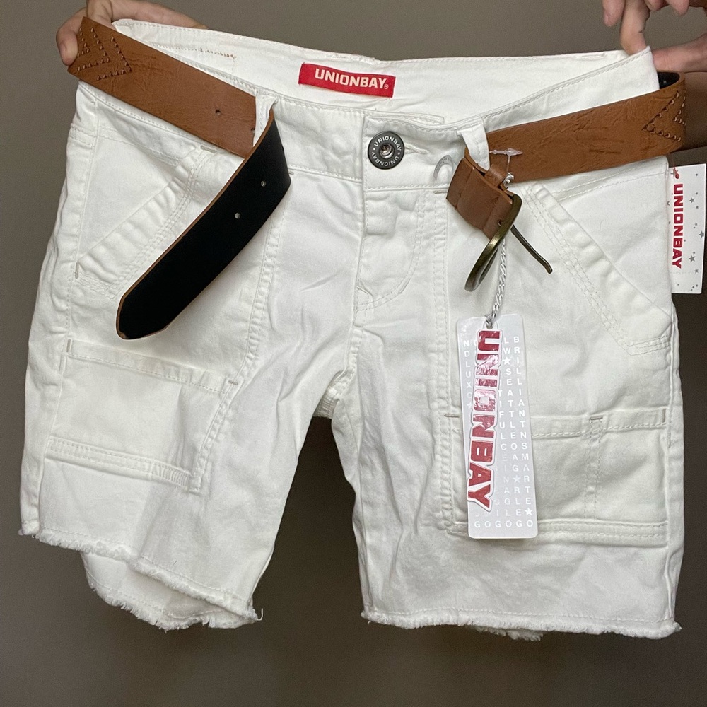 Size 1 Union bay shorts with belt. Never worn